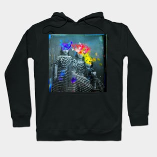 Petals and secrets, artistic collage Hoodie